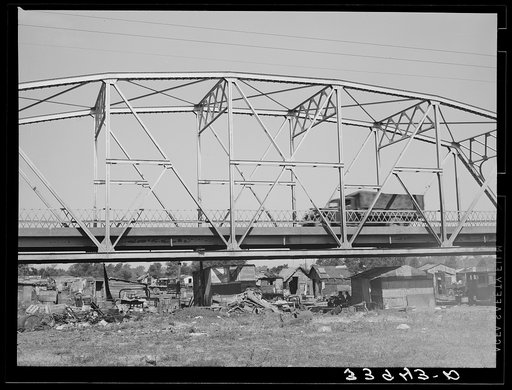 Part of Mays Avenue camp under the bridge. Oklahoma City, Oklahoma. See caption no. 21