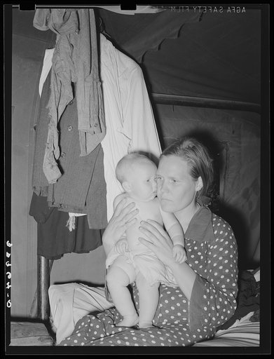 Mother and child. Community camp, Oklahoma City, Oklahoma
