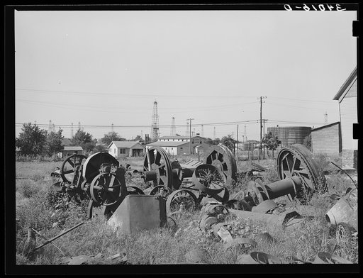 Oil field salvage lot. Oklahoma City, Oklahoma