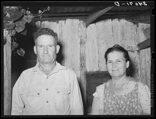 Untitled photo, possibly related to: Unemployed oil worker and his wife. Seminole, Oklahoma