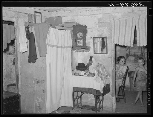 Interior of home of unemployed oil worker. Seminole, Oklahoma