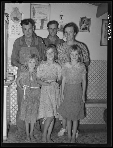 Family of Mr. Schoenfeldt, FSA (Farm Security Administration) client. Sheridan County, Kansas