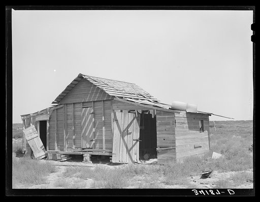 Shed on abandoned farm near Syracuse, Kansas