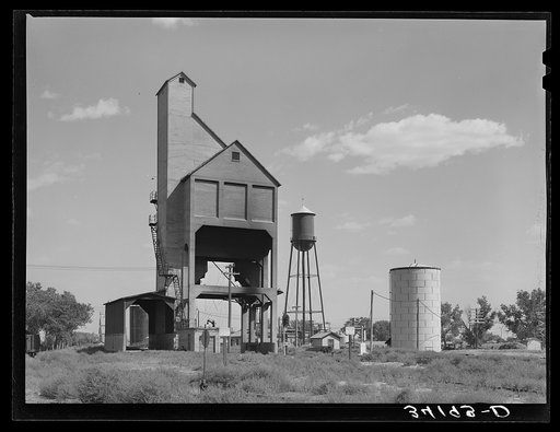 Coaling station for locomotives on the railroad at Syracuse, Kansas