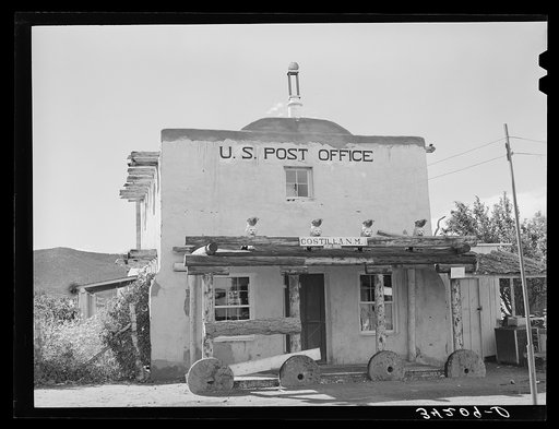 Untitled photo, possibly related to: Post office. Costilla, New Mexico