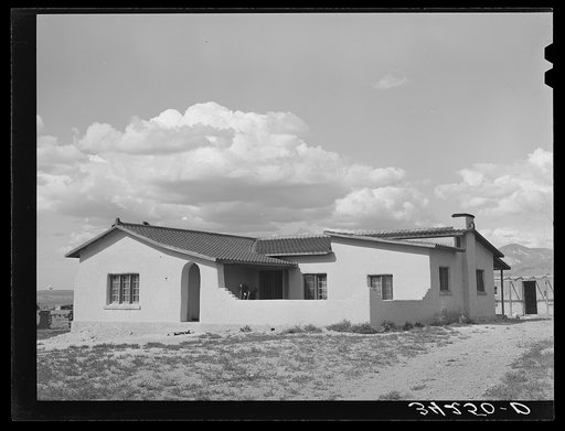 Home of Spanish-American FSA (Farm Security Administration) client near Taos, New Mexico