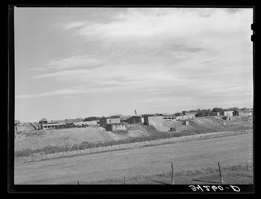 Looking across the fields to Questa, New Mexico