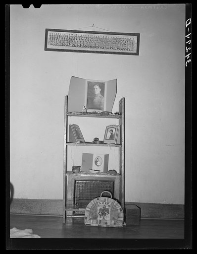 Interior of Spanish-American farmhouse near Taos, New Mexico