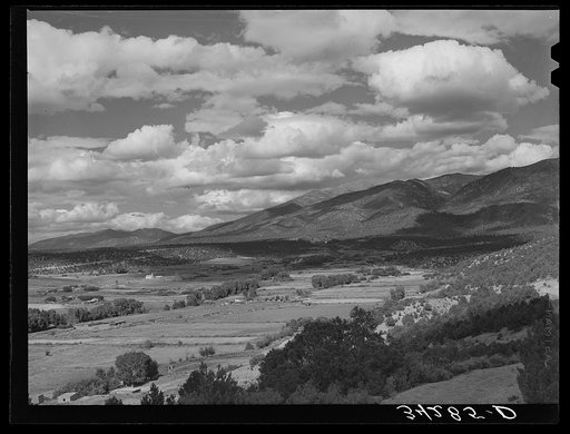 Irrigated valley near San Cristobal, New Mexico