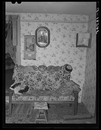 Corner of living room of Spanish-American family near Taos, New Mexico