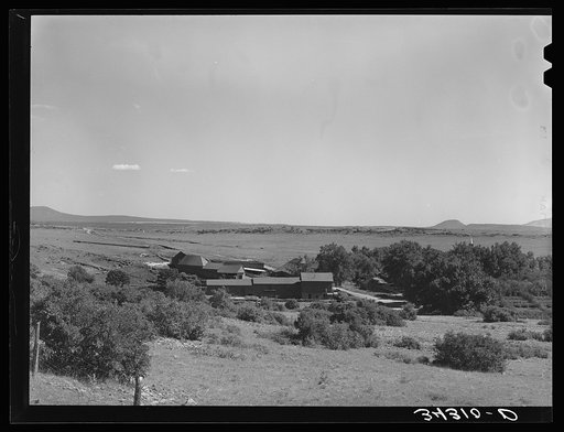 Untitled photo, possibly related to: Large Spanish-American farm specializing in fruits. Mora River Valley near Mora, New Mexico