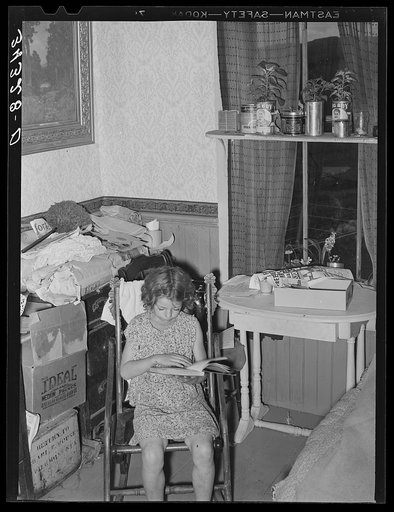 Corner of room in farm home of FSA (Farm Security Administration) client near Bradford, Vermont. Orange County