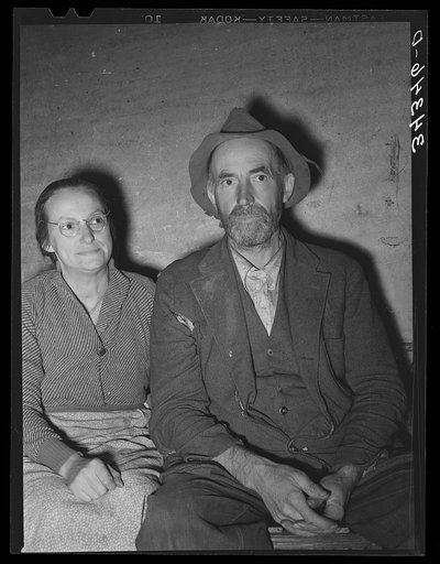 FSA (Farm Security Administration) client and his wife. Near Bradford, Vermont, Orange County