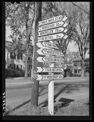 Highway signs. Rutland, Vermont