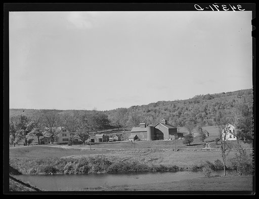 Farmstead along U.S. 7 near Shaftsbury, Vermont