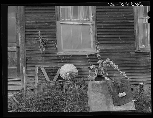 Detail of farmhouse in Orange County near Bradford, Vermont