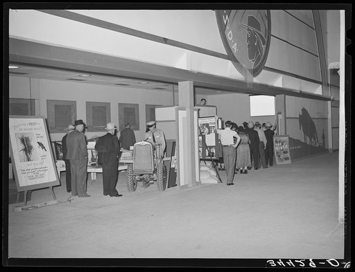 FSA (Farm Security Administration) exhibit at state fair. Dallas, Texas