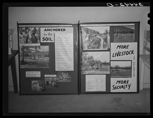 FSA (Farm Security Administration) exhibit at state fair. Dallas, Texas