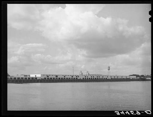 Warehouses and docks. Port of Houston, Texas