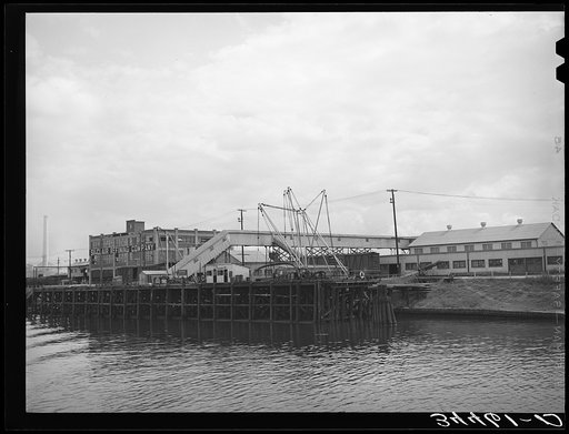 Oil loading dock. Port of Houston, Texas