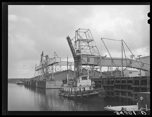 Loading dock at industrial plant. Port of Houston, Texas