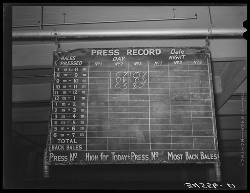 Record of the compressor. Compress, Houston, Texas