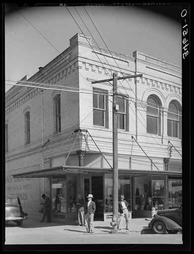 Street corner. Gonzales, Texas