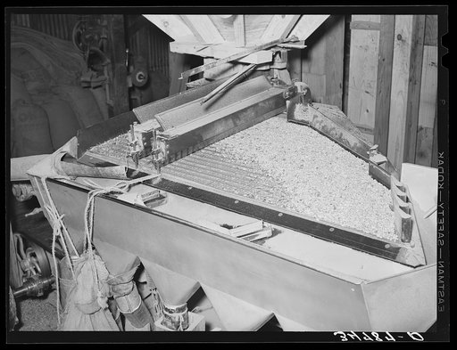 Untitled photo, possibly related to: Peanut grader. Peanut-shelling plant. Comanche, Texas