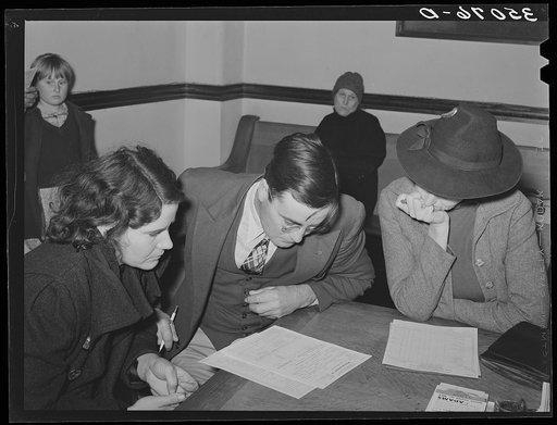 FSA (Farm Security Administration) clients making farm and home plans. Mason, Texas