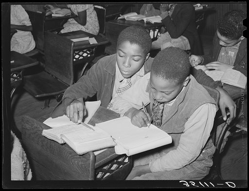 Negro children in rural school. Creek County, Oklahoma