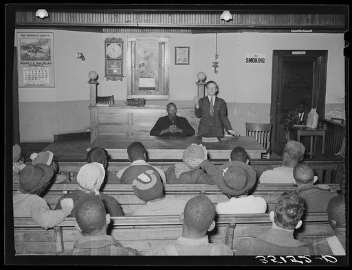 Meeting of local chapter of UCAPAWA (United Cannery, Agricultural, Packing, and Allied Workers of America). Bristow, Oklahoma