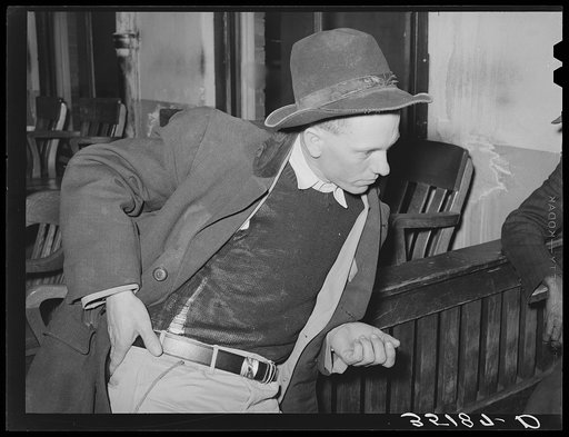 Member of UCAPAWA (United Cannery, Agricultural, Packing, and Allied Workers of America) at meeting in Bristow, Oklahoma