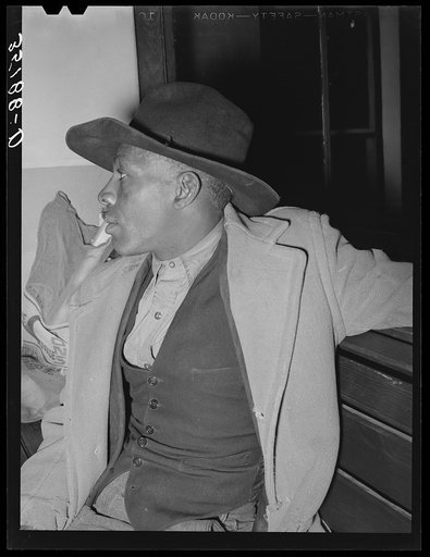 Negro tenant farmer, member of UCAPAWA (United Cannery, Agricultural, Packing, and Allied Workers of America), at meeting in Bristow, Oklahoma