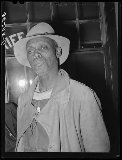 "Too much cotton in our sacks, so we have none on our backs." UCAPAWA (United Cannery, Agricultural, Packing, and Allied Workers of America) member. Bristow, Oklahoma