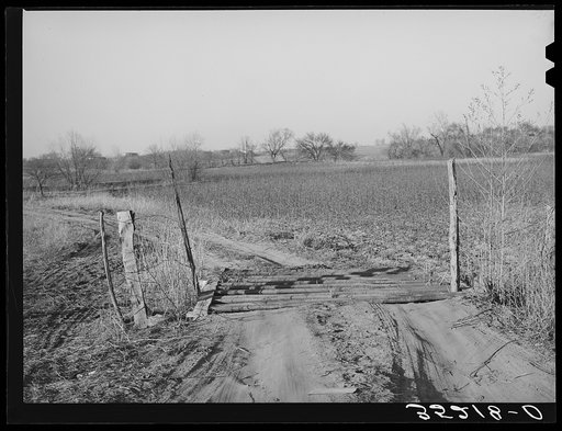 Cattle guard. Creek County, Oklahoma