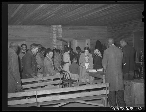 Agricultural workers union at Tabor, Oklahoma, opens with a prayer