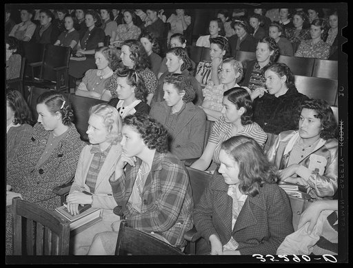 High school girls at Americanization program. Eufaula, Oklahoma
