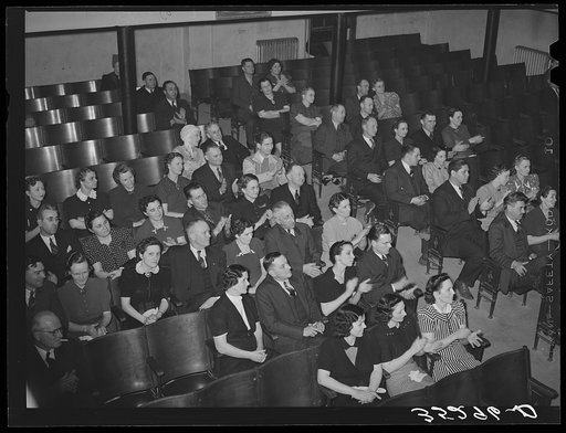 Jaycee members and their wives listening to the program which followed supper. Eufaula, Oklahoma. See general caption number 25