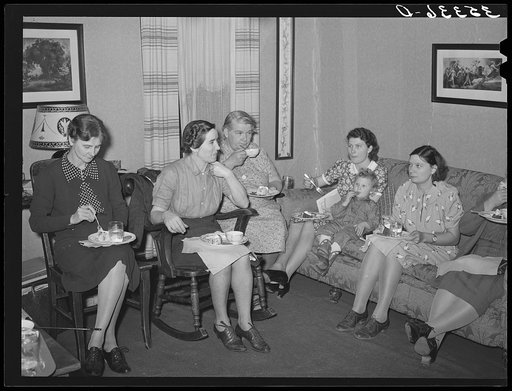Refreshments at close of meeting of home demonstration club. McIntosh County, Oklahoma