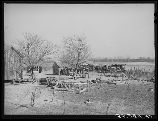 Farmyard of Negro farmer in McIntosh County, Oklahoma