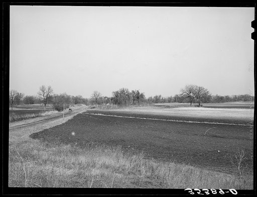 Farm land, McIntosh County, Oklahoma. Notice how the soil has washed. This county is one of the worst eroded in the state