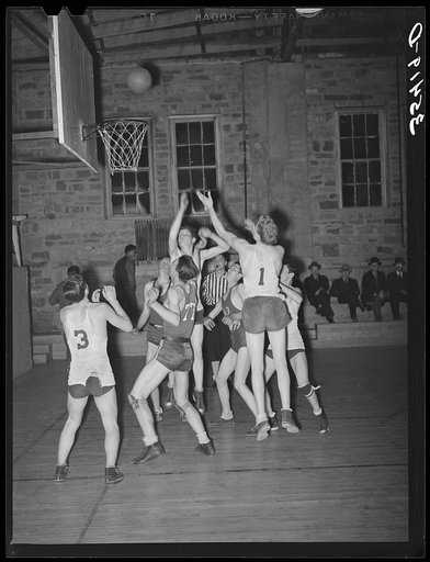 Basketball game. Eufaula, Oklahoma