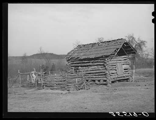 Log barn of Negro farmer in McIntosh County, Oklahoma