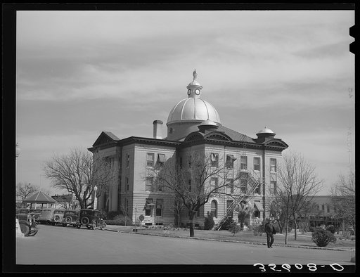 Untitled photo, possibly related to: Courthouse at San Marcos. Texas. Hays County