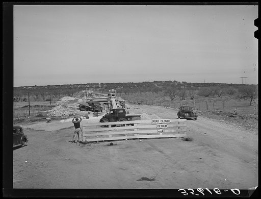 New road under construction in Menard County, Texas