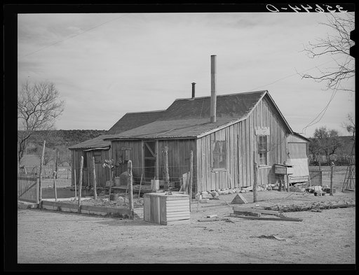 House of rehabilitation borrower in Kimble County, Texas. He has been paying back his loan and showing a profit on his sheep and goat ranch. Some of his profits have gone towards improving this house and he plans to build a new house in about two years if he is sure of a long-term lease on his land