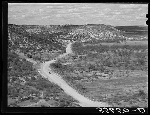 Untitled photo, possibly related to: Rocky, hilly country in Kimble County, Texas, which is best adapted to the grazing of sheep and goats