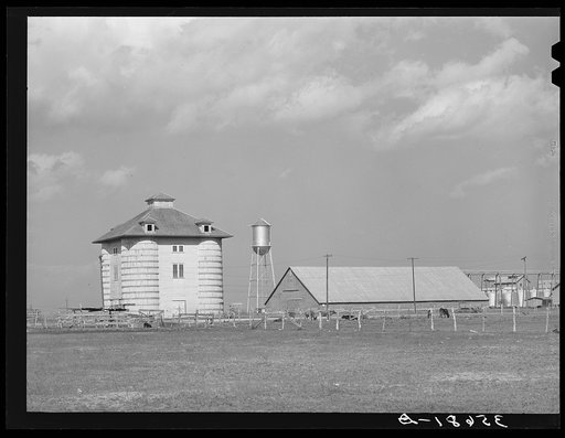 Cotton seed warehouse and gin in San Patricio County, Texas