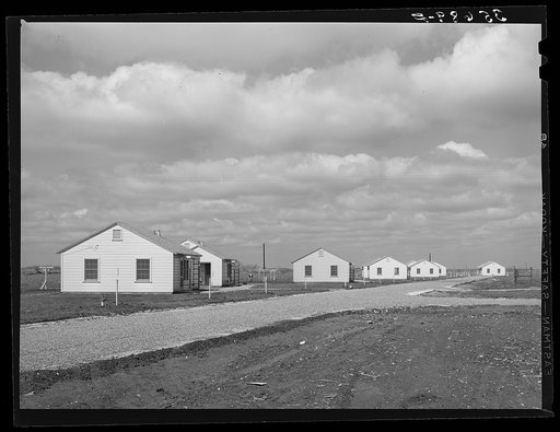 Houses for permanent agricultural workers at migratory labor camp. Robstown, Texas
