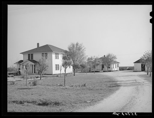 Farmstead in San Patricio County, Texas. This is one of the main cotton counties of Texas